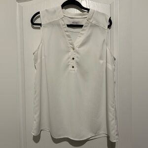 🤍White Satin Sleeveless Blouse